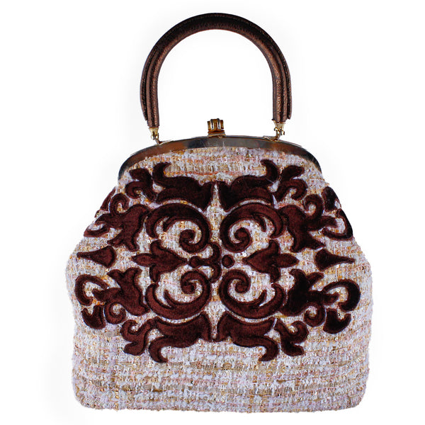 Geanta piele si stofa freeshipping - Liza Panait Online Boutique